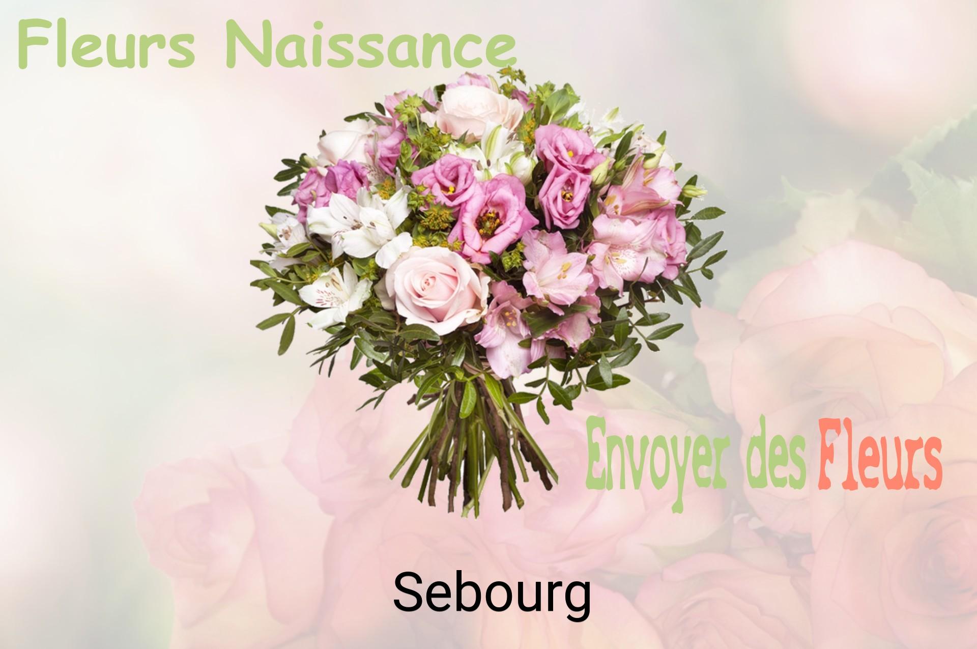 Bouquet de fleurs de naissance livré à Sebourg